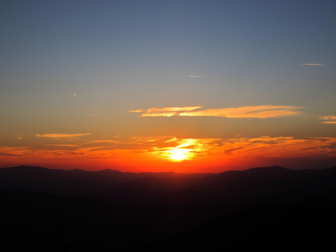 smoky mountain sunset